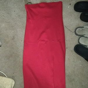 Womens red body con dress